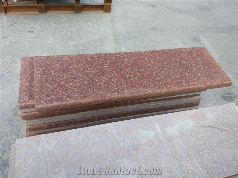 G683/Royal Red/Guangze Red Granite Stairs and Steps in Polished Finishing for Interior Decoration