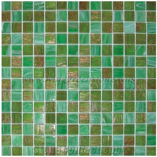 Green Glass Mosaic,Square Shape Mosaic for Wall Cladding & Flooring