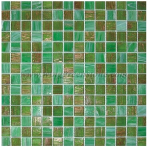 Green Glass Mosaic,Square Shape Mosaic for Wall Cladding & Flooring