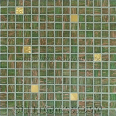 Green Glass Mosaic,Square Shape Mosaic for Wall Cladding & Flooring