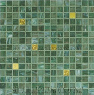 Green Glass Mosaic,Square Shape Mosaic for Wall Cladding & Flooring