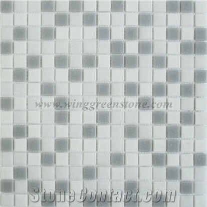 Grey Glass Mosaic,Square Shape Mosaic for Wall Cladding & Flooring