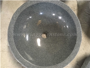 High Quality G654 Honed Round Sinks/Basins for Bathoom/Kitchen/Vessel Decoration, Winggreen Stone