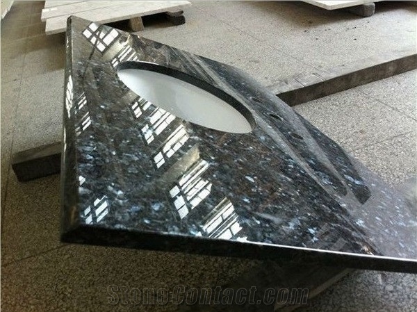 Imported Granite Blue Pearl Suitable for Bathroom Sink and Vanity Top Winggreen Stone