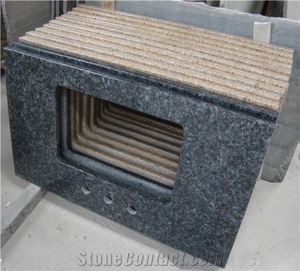 Imported Granite Blue Pearl Suitable for Bathroom Sink and Vanity Top Winggreen Stone