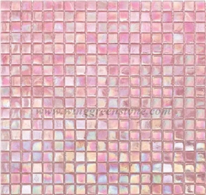 Pink Glass Mosaic,Square Shape Mosaic for Wall Cladding & Flooring
