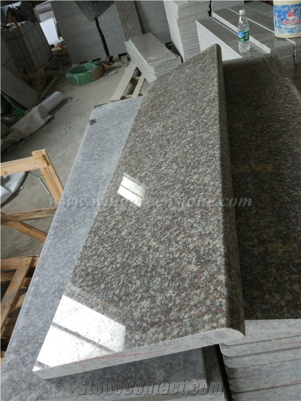 Polished G664 Granite/Pink Granite/China Pink Granite Steps & Risers, Treads and Threshold, Xiamen Winggreen Manufacture