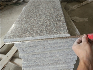 Polished G664 Granite/Pink Granite/China Pink Granite Steps & Risers, Treads and Threshold, Xiamen Winggreen Manufacture