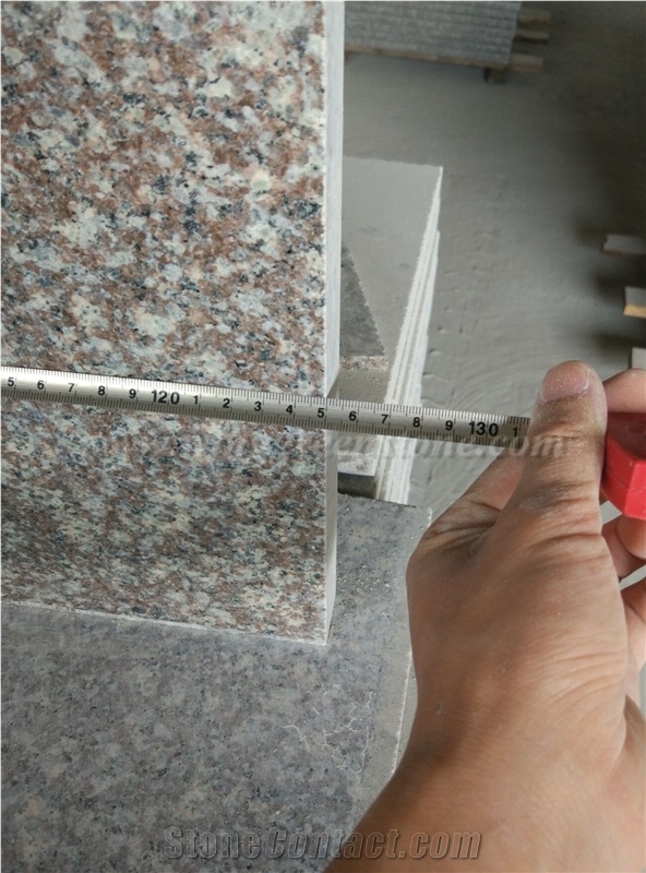Polished G664 Granite/Pink Granite/China Pink Granite Steps & Risers, Treads and Threshold, Xiamen Winggreen Manufacture