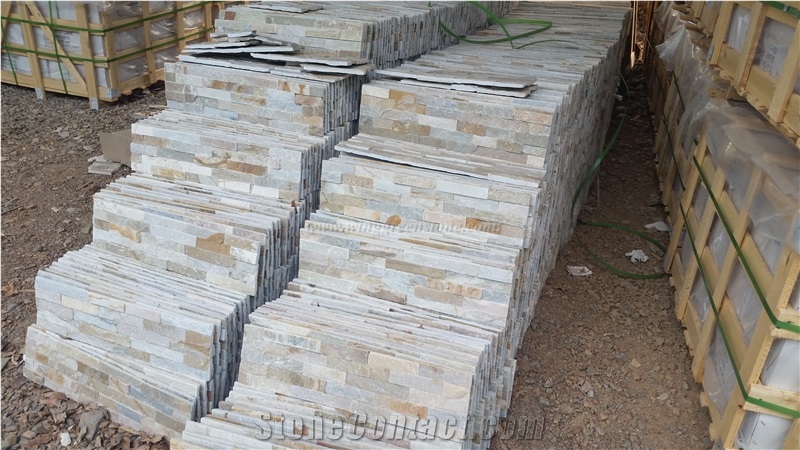 Timber Yellow Ledge Stone Cultural Stone for Wall Cladding and Flooring Made in China from Winggreen Stone