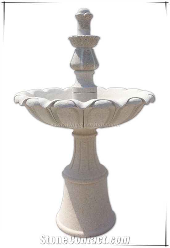 Two/Three Tiers Garden Fountain, Water Feature for Garden Decoration, Winggreen Stone