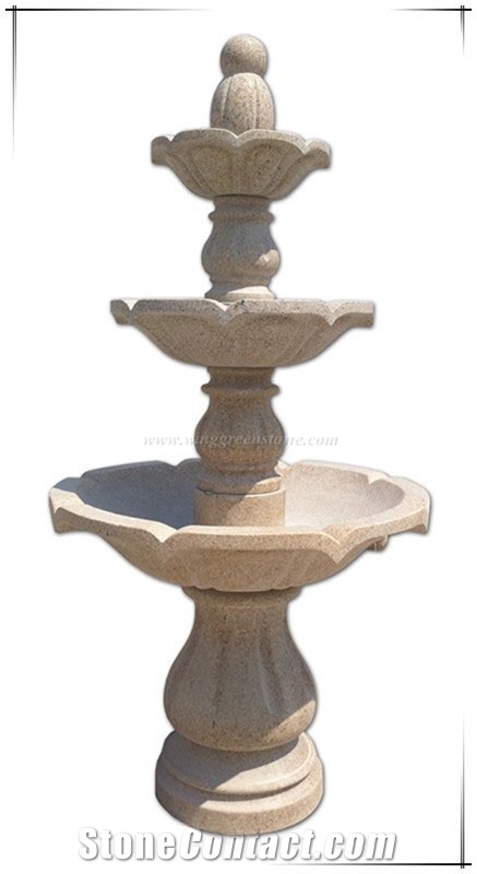 Two/Three Tiers Garden Fountain, Water Feature for Garden Decoration, Winggreen Stone