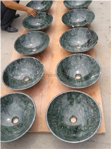 Verde Alpi Scuro Polished Marble Sinks/Basins,Verd Alpi,Alpi Green,Verde Dolomiti