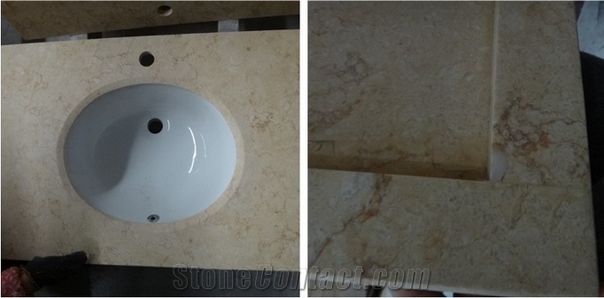 Egyptian Yellow Marble Sunny Beige Countertop Vanity Top