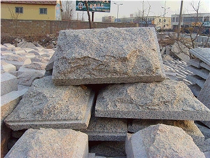 Wall Cladding Stone /Granite Mushroomed Stone /Yellow Granite Mushroom /Split Face Mushroom Stone