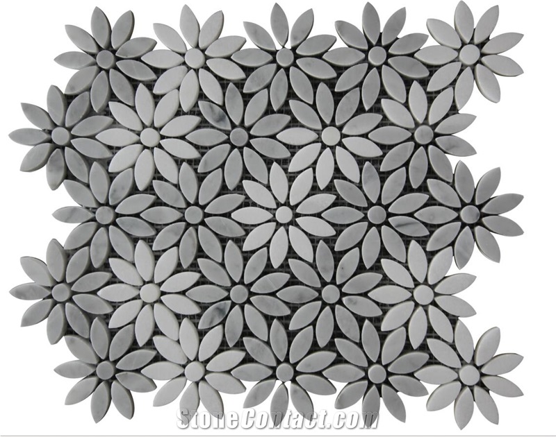 Carrara & Sivec White Mosaic for Building