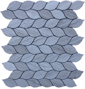 Grey Wood Leaf Mosaic, Tile Grey Wood Leaf Mosaic, Tile
