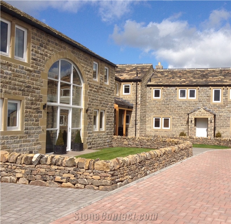 Black Tumbled and Darkened Walling Stone