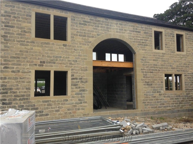 Black Tumbled and Darkened Walling Stone