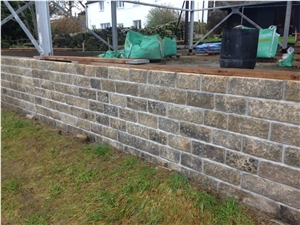 Black Tumbled and Darkened Walling Stone