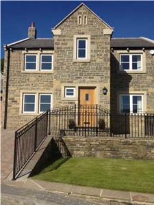 Black Tumbled and Darkened Walling Stone