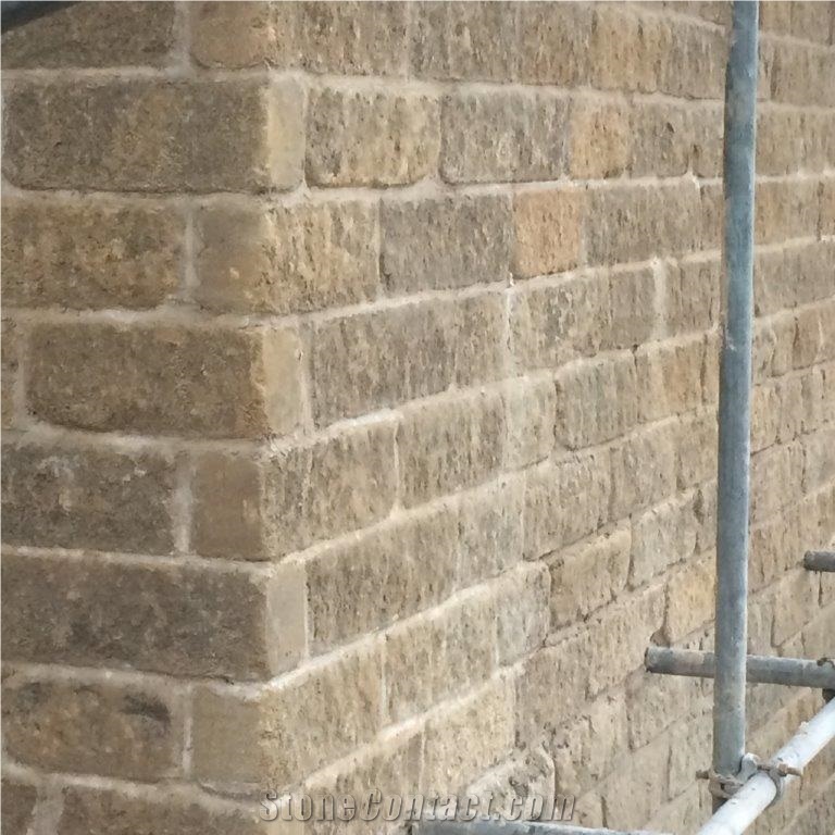 Black Tumbled and Darkened Walling Stone