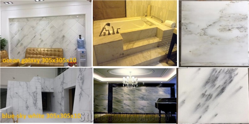 Blue Veins Onyx Tile & Slab, China White Onyx