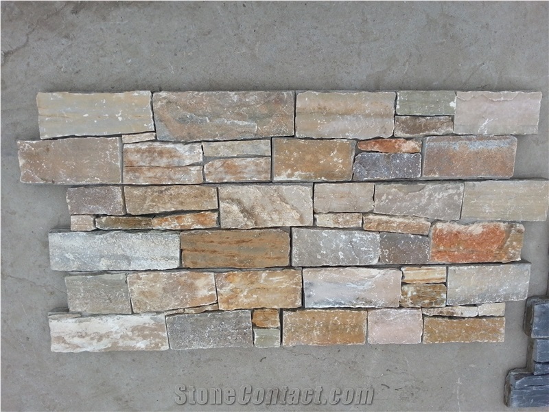Beige Slate Culture Stone Feature Wall Stone Veneer Ledge Stone
