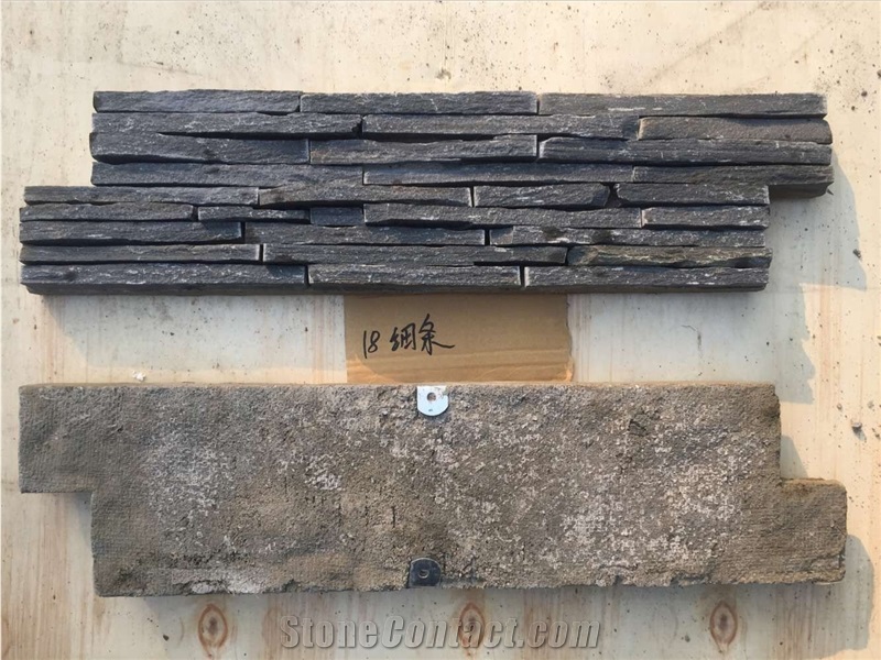 Black Slate Culture Stone Wallstones Feature Wall Corner Stone Ledge Stone Stone Veneer