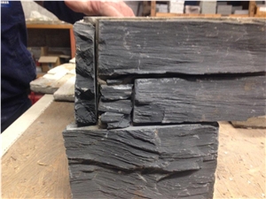 Black Slate Culture Stone Wallstones Veneer Feature Wall Ledge Stone