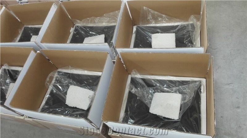 Black Vessel Sinks/Bathroom Sinks/Wash Basins/Square Sinks/Square Basins/Black Polished Granite Basins/China Granite Basin/Sinks