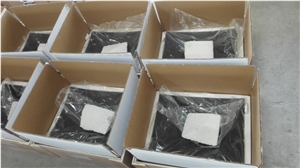Black Vessel Sinks/Bathroom Sinks/Wash Basins/Square Sinks/Square Basins/Black Polished Granite Basins/China Granite Basin/Sinks