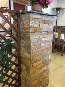 Black White Beige Multicolor Yellow Slate Culture Wallstone Feature Wall Stone Veneer Ledge Stone