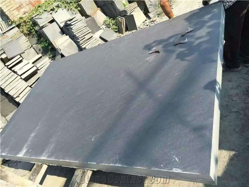 China Black Slate Split Slabs Tile