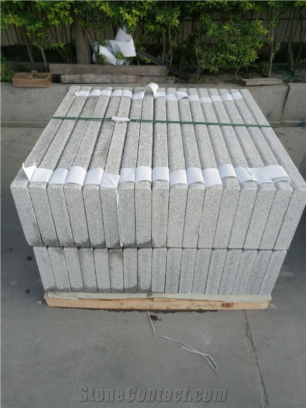 G603 Granite Kerbstone, Flamed Kerbs, G603 Granite, Sesame White Curbstone, Light Grey Granite Curbstone, Side Stone, Exterior Stone Landscaping Stone