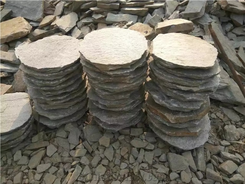 Grey Slate Flagstone Irregular Paver Flagstone Patio