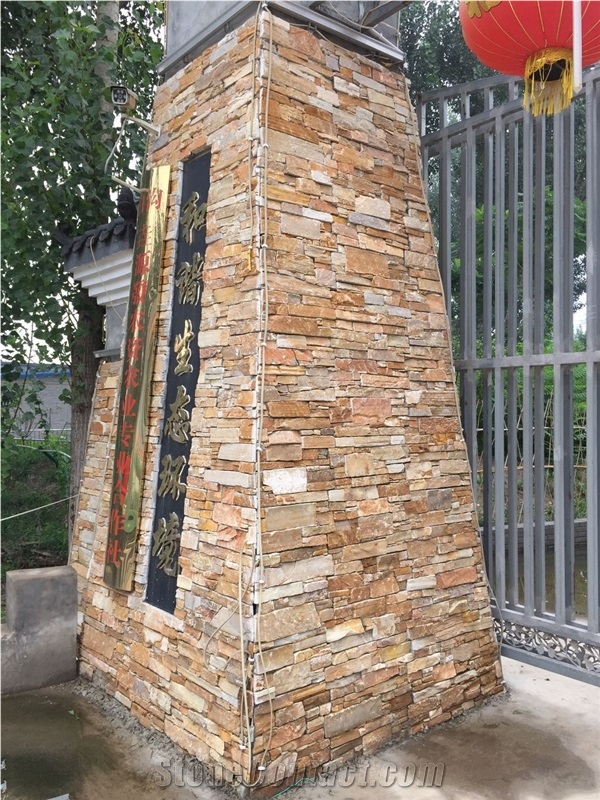 Multicolor Culture Stone Wallstone Veneer Ledge Stone Feature Wallstone
