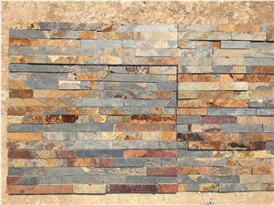 Multicolor Culture Stone Wallstone Veneer Ledge Stone Feature Wallstone