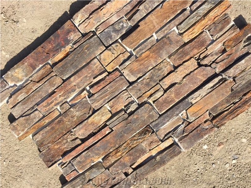 Multicolor Culture Stone Wallstone Veneer Ledge Stone Feature Wallstone