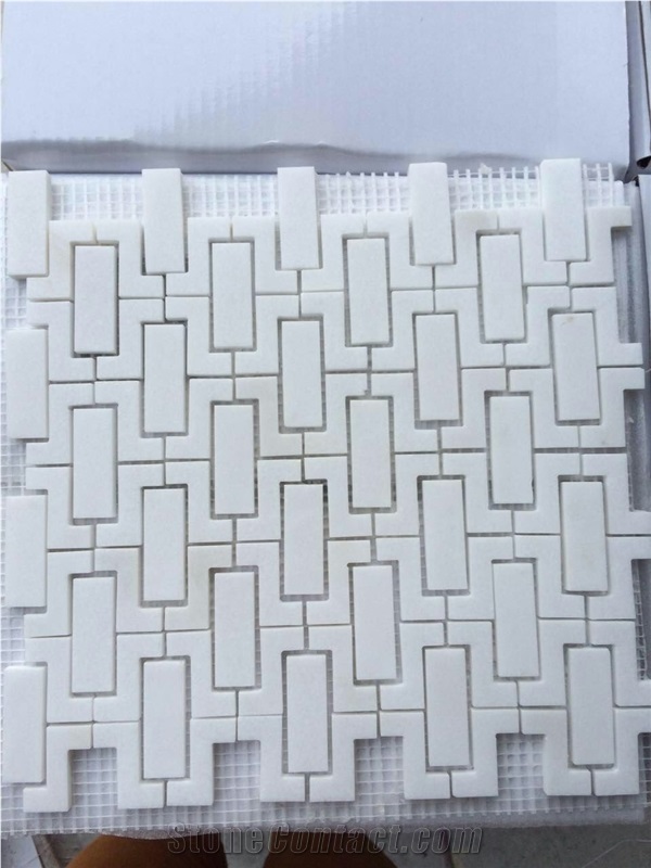 Polished Mosaic/Crystal White Marble Mosaic/Tumbled Mosaic/Wall Mosaic/Honed Mosaic/Floor Mosaic/Wood Vein Mosaic/New Mosaic Pattern