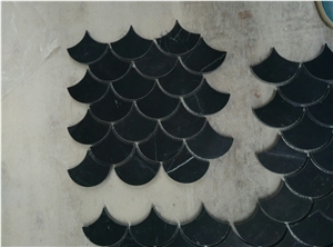 Shell Shape Mosaic/Black Mosaic/Floor Mosaic/Polished Mosaic/Wall Mosaic/Mosaic Pattern Shell Shape Mosaic/Black Mosaic/Floor Mosaic/Polished Mosaic/Wall Mosaic/Mosaic Pattern