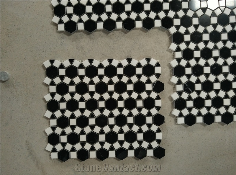 Shell Shape Mosaic/Black Mosaic/Floor Mosaic/Polished Mosaic/Wall Mosaic/Mosaic Pattern