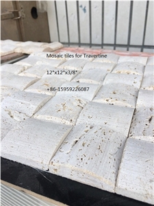 White Travertine Mosaic Tiles