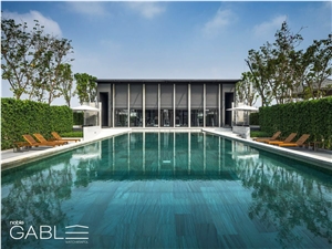 Green Ocean Wave Basalt Pool Coping, Indonesia Green Basalt Stone Swimming Pool Tiles, Pavers