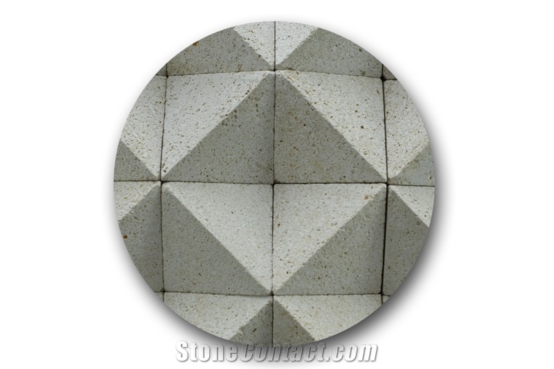 Indonesia Limestone Classic White Wall Mosaic, Indonesia White Limestone Hexagon Mosaic Pattern, Bali White Limestone Diamond Mosaic Wall Cladding