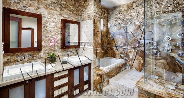 Split Face Travertine Mosaic