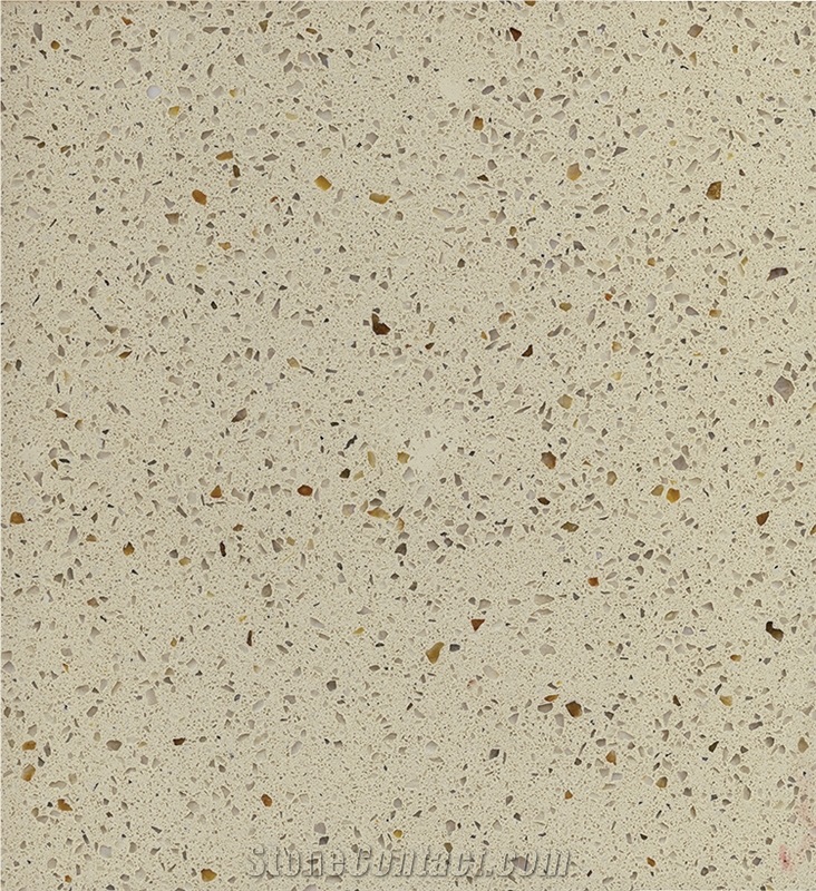 Beige Quarz Stone Tiles/Slabs Engineer Stone F1109