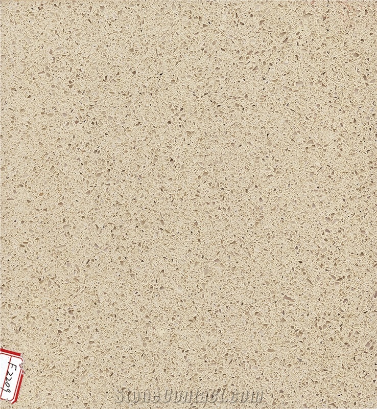 Light Beige Quarz Stone Tiles/Slabs Engineer Stonef2209