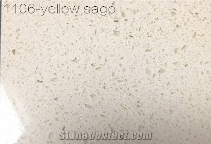 Yellow Sago Quartz Stone Tiles/Slabs/Engineered Stone 1106
