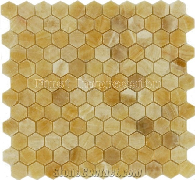 Beige Honey Onyx Mosaic/Gold Onyx Mosaic/China Honey Yellow Onyx Mosaic/Beige Onyx Mosaic For Floor & Wall/Composited Mosaic/New Polished Mosaic/Yellow Jade Mosaic/Songxiang Onyx Mosaic/Hot Sale Onyx